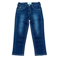 C-SEVENTEEN CC3250 ストレッチ クロップド ボーイフレンドデニム テーパード インディゴ  レディースXS C17