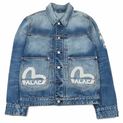 palace evisu denim jacket 2024 エビス　ジャケット PALACE EVISU Logo Embroidery and Dice Daicock Print Regular