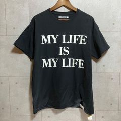 FORTY PERCENTS AGAINST RIGHTS フォーティーパーセントアゲインストライツ マイライフ プリント Tシャツ FPAR 40% ブラック 黒 M 半袖 トップス メンズ SG145-12