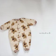 くま　ボア　ロンパース　ジャンプスーツ　厚手　裏起毛　ベビー服
