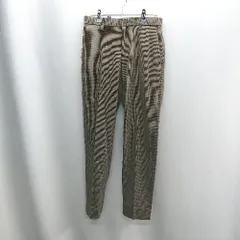 ◇ ⊇◎ GLOBAL WORK グローバルワーク ウエスト紐つき　チェック柄 スラックス サイズS ブラウン メンズ E  【1410290062777】