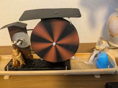 竹製水槽付き中型水車セット電池式