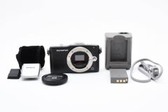 ★ショット数155枚★ オリンパス OLYMPUS PEN mini E-PM1 ボディ ブラック 4FS1 ストロボ フラッシュ 専用ケース 充電器付属 #1823A66