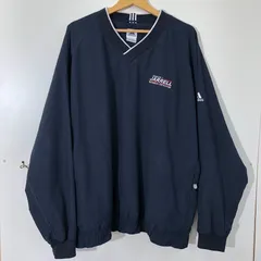 adidas/アディダス CLIMA SHELL プルオーバー ナイロンジャケット 企業刺繍 スリーライン メッシュライナー カンボジア製 メンズ XL/XG ネイビー