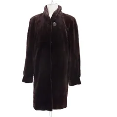 美品◇SAGA MINK シェアードミンク 毛皮コート ボルドー 高級毛皮 毛艶 毛並 サガミンク レディース フリーサイズ