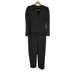 サルヴァトーレフェラガモ Salvatore Ferragamo ストライプ柄 ノーカラー1Bテーラードジャケット スラックス レディース  40のサムネイル