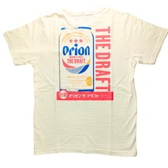 Sサイズ オリオンビール tシャツ 正規品 スラブ ベージュ 生成り ドラフト缶 ユニセックス シャツ 定番 オリオンtシャツ