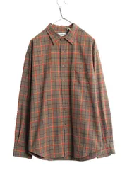【お得なクーポン配布中!】 90s エルエルビーン チェック 長袖 フランネル シャツ メンズ XL 古着 オールド LLBean 長袖シャツ ネルシャツ 大きいサイズ マルチカラー