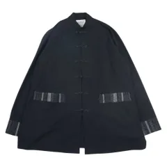 Yohji Yamamoto ヨウジヤマモト UM-J21-100 SYTE KUON Wool Tropical Saccora Sakiori China Jacket サイト クオン 襤褸 ボロ切替 チャイナ ジャケット ブラック系 3【中古】のサムネイル