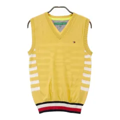 サイズ：L TOMMY HILFIGER GOLF トミー ヒルフィガーゴルフ  Vネック ニットベスト  イエロー系 [240101342040] ゴルフウェア レディース ストスト