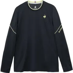 【新品】le coq sportif（ルコック）プラクティス長袖シャツ ロングスリーブ メンズ テニス 吸汗速乾 UV CUT 遮熱 クーリング　ブラック　LN5SLT50M-BK00