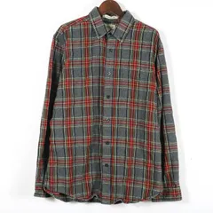 エルエルビーン 長袖シャツ チェック柄 アウトドア アメリカ古着 ヴィンテージ メンズ Mサイズ グレー L.L.Bean 【中古】