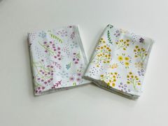 ガーゼてぬぐい 2枚セット 日本製 片面ガーゼ フラワー