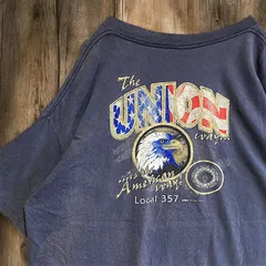 [mm] BFLJ スーベニア Tシャツ 古着 ネイビー アメリカ USA ワシ 星条旗 企業 XXL相当サイズ 2025   1200 p20/