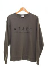 ダブルタップス WTAPS VISUAL UPARMORED ロゴプリント クルーネック スウェット トレーナー  2 スウェット カーキ 103MT-2749