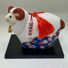 【商品番号MS-ETO8-4】木目込み人形　干支シリーズ　未　羊（花柄）　高さ１２ｃｍ