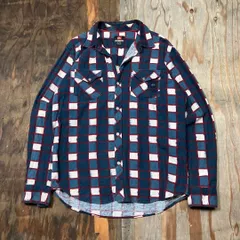 QUIK SILVER クイックシルバー プリントネル フランネルシャツ 長袖 シャツ チェック 90s Y2K サーフ アメカジ グランジ 古着 VINTAGE メンズ サイズ M  MM9