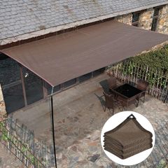 人気☆彡Haikawi 日除けシェード 3mx3m 日よけスクリーン 日除け オーニング シェード 目隠し 遮光ネット UVカット 取り付けも簡単 高密度ポリエチレン 家/廊下/庭下/屋外 バルコニーサンシェード ひよけ (コーヒー色)