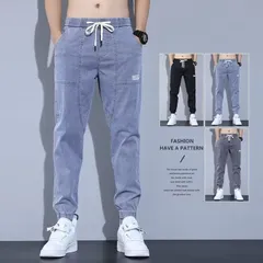 🍀デニム メンズ テーパードパンツ ジーパン ジーンズ 春夏 デニムパンツ 大きいサイズ ワークパンツ 耐摩性【honglin03】