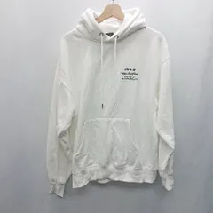 ◇ ⊇ MARK GONZALES マークゴンザレス 裏起毛 長袖 パーカー サイズM ホワイト メンズ E  【1412090050077】