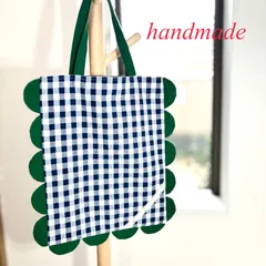 ミニトートバッグ　サブバッグ　レディース　ハンドメイド　グリーン