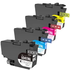 【人気商品】MFC-J7600CDW（4色パック） MFC-J7500CDW MFC-J5800CDW 対応型番：HL-J7010CDW 残量表示 最優良互換インクカートリッジ大容量 最新チップ型 インク 互換インクカートリッジLC417XL LC417XL-