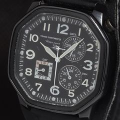 レア＊電池新品】トランスコンチネンツ メンズ 腕時計 デイト 昭和 