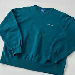 80s チャンピオン　USA製　青刺繍タグ　スウェット　前V スクリプトロゴ　champion XLsize Y1298 G5