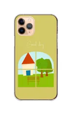 iPhone 16 ケース カバー アイフォン16 スマホケース ハードケース HAPPY マイホーム 赤い屋根 お家 大人 おしゃれ ほのぼの カラー08