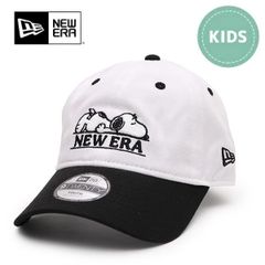 ニューエラ【ＮＥＷ ＥＲＡ】Youth 9TWENTY PEANUTS ホワイト ブラックバイザー キャップ キッズ 6～15歳 身長130～160cm 子供 帽子 ユース スヌーピー ピーナッツ コラボ キャラクター