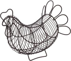 T&G(ティーアンドジー) チキン にわとり エッグ バスケット⭐️Lサイズ  大⭐️ wire chicken basket in⭐️ブラウン