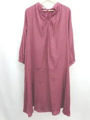 ◇ ⊇ La-gemme ラジェム 長袖 ロング ワンピース サイズ表記なし レッド系 レディース E  【1506230020096】