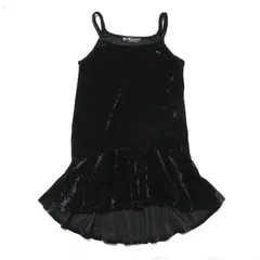 韓国子供服 ベロアデザインキャミソールワンピース フレア レイヤード ノースリーブ キッズ 女の子 ガールズ