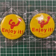 送料無料！ HONDA　Enjoy it！ホンダ 丸型 缶バッジ 2個セット 缶バッチ