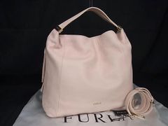 ■新品■未使用■ FURLA フルラ レザー 2WAY クロスボディ トートバッグ ショルダー 斜め掛け レディース ライトピンク系 AZ5825