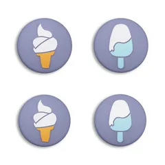 【在庫処分】PlayVital可愛いスイッチサムグリップキャップ、Switchに対応用＆Switch eXtremeRate Liteに対応用ジョイスティックキャップ、Joy-Conコントローラー用のシリコンアナログカバー親指スティックグリップ【Ice cre