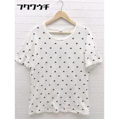 ◇ TAKEO KIKUCHI タケオキクチ 総柄 半袖 Tシャツ カットソー サイズ4 ホワイト メンズ 【中古】 【1002801352745】