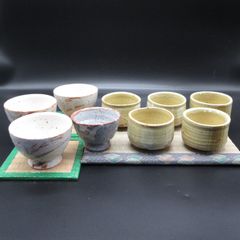 ★陶器 瀬戸物 美濃焼 茶器 特選 湯呑 4種9個セット