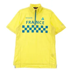 サイズ：L LECOQ GOLF ルコックゴルフ  ハーフジップ半袖Tシャツ  イエロー系 [240101326504]# ゴルフウェア メンズ ストスト