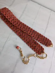 未使用品 バンブービーズベルト ゴールドチェーン レディース レトロ ビンテージ リゾートスタイル アジアンテイスト