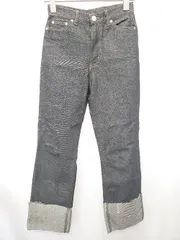 ◇ Θ notch. ノッチ ロールアップ ジーンズ デニム パンツ サイズM ブラック系 レディース E  【1506250010053】