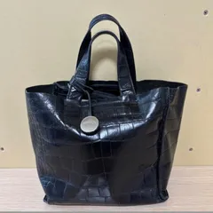 ★FURLA フルラ バック レディース ハンドバック クロコ型押し レザー ブラック