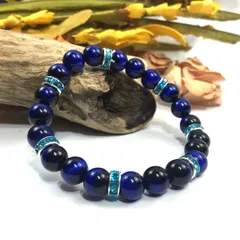 パワーストーン ブレスレット ブルータイガーアイ （ライトブルー）レディース 女性  数珠ブレス 開運 プレゼント ギフト  [9]