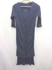 ◇ ⊂ nano universe ナノ ユニバース ワンピース カーディガン サイズF ネイビー系 レディース E  【1506230022915】