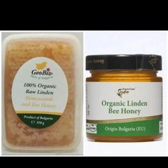 オーガニック リンデン 巣蜜350ｇとオーガニックリンデン蜂蜜300ｇブルガリア産EU 認定