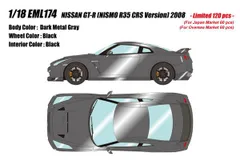 新品 EIDOLON 1/18 NISSAN GT-R (NISMO R35 CRS Version) 2008 ダークメタルグレー 完成品ミニカー EML174 [佐川急便]のサムネイル