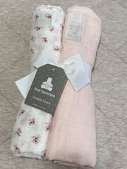 GAP スワドルブランケット2枚セット(ピンク)