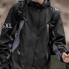 [5XL]春 コーデ メンズ  服 シンプル ファッション オシャレ 大人 かっこいい 大きいサイズ ストリート 紳士服  防水 フード付き ジャケット アウトドア アメリカン スーツ