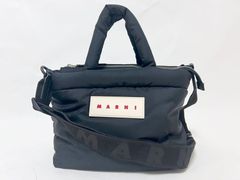 MARNI マルニ パフ ミニトートバッグ ショルダーバッグ ２WAY ナイロン ブラック BMMP013U2 P6460 美品
