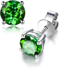 no.037 エメラルドとオニキスのdrop hoop